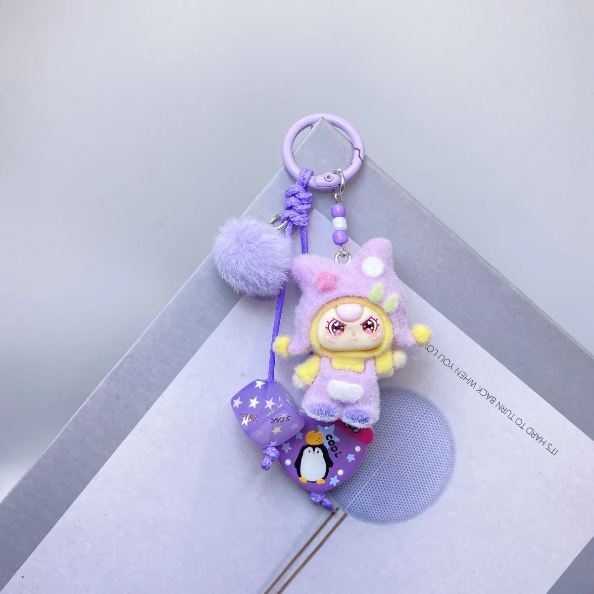 Dopamine Beanie Doll Plush Pendant – DIY Phone Charm, Flocked Cute Beads Bag Ornament, Viral Kawaii Keychain Accessory